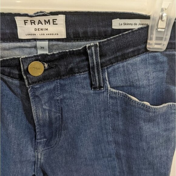 Frame Denim | Le Skinny Colorblock Denim Jeans in Hayden - Picture 6 of 8